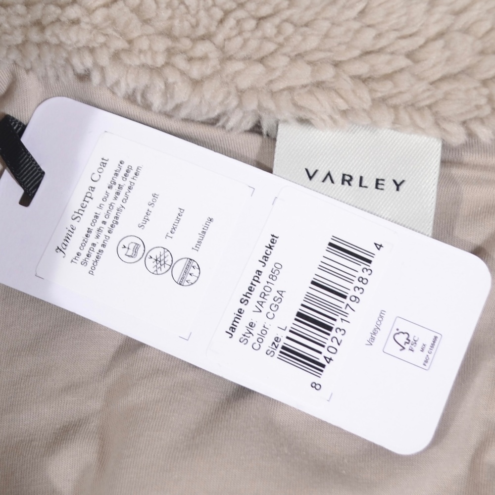 NWT VARLEY JAMIE SHERPA JACKET, LARGE - Picture 7 of 13
